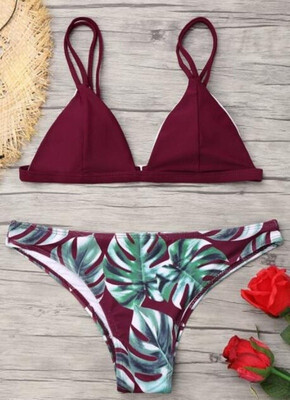 Fashion Women Sexy Bikini Leaf Printed Two Piece Bikini Summer Beach Swimsuit Bathing Suit Swimwear
Fashion Women Sexy Bikini Leaf Printed Two Piece Bikini Summer Beach Swimsuit Bathing Suit Swimwear