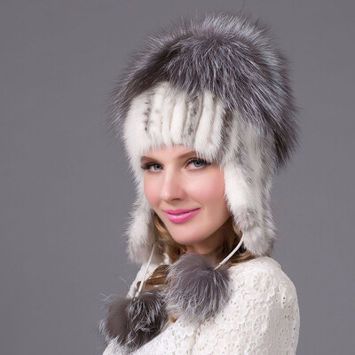 Mink Fur Hat Russian Winter Hat Womens Genuine Suede Fur Hat Silver Fox Fur 2018 Womens Fashion High-End Female Cap DHY-22
Mink Fur Hat Russian Winter Hat Womens Genuine Suede Fur Hat Silver Fox Fur 2018 Womens Fashion High-End Female Cap DHY-22