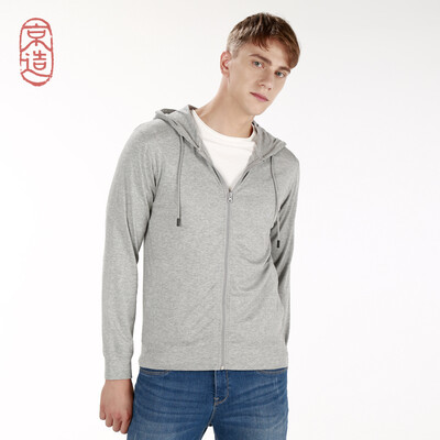 JZAO mens sweater zipper sweater long-staple cotton silk zipper shirt inside the cardigan light gray
JZAO mens sweater zipper sweater long-staple cotton silk zipper shirt inside the cardigan light gray