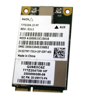 Wireless Adapter Card for Dell Latitude E6420 E5420 0269Y 00269Y DW5630 5630 Gobi 3000 3G EVDOWCDMA WWAN
Wireless Adapter Card for Dell Latitude E6420 E5420 0269Y 00269Y DW5630 5630 Gobi 3000 3G EVDOWCDMA WWAN