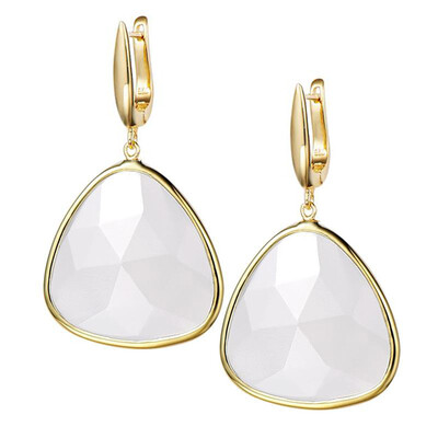 15Ct Natural White Chalcedony 16x16mm Trilliant Shape 925 Sterling Silver Dangle Earrings
15Ct Natural White Chalcedony 16x16mm Trilliant Shape 925 Sterling Silver Dangle Earrings