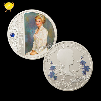 Diana Diamond - encrusted Commemorative Coin Gold-plated Silver Souvenir Famous British Charity Celebrities of the 20th Century
Diana Diamond - encrusted Commemorative Coin Gold-plated Silver Souvenir Famous British Charity Celebrities of the 20th Century