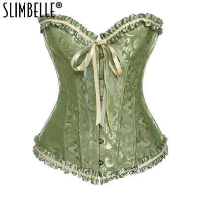 Women Sexy Satin Overbust Corset Brocade Floral Bustier Top Lace Up Back Lingerie Bodyshaper Party Corsets S6XL for Female
Women Sexy Satin Overbust Corset Brocade Floral Bustier Top Lace Up Back Lingerie Bodyshaper Party Corsets S6XL for Female