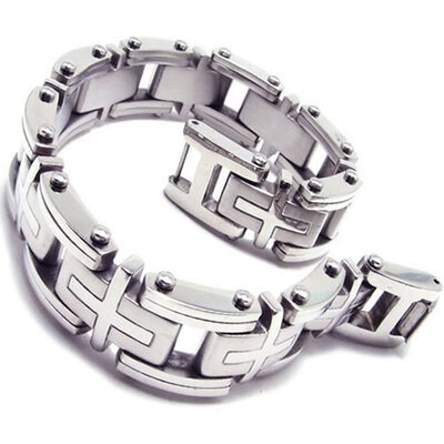 Hpolw Heavy Cross Investment Casting Stainless Steel Mens Biker silver Lobster Clasps Bracelet
Hpolw Heavy Cross Investment Casting Stainless Steel Mens Biker silver Lobster Clasps Bracelet