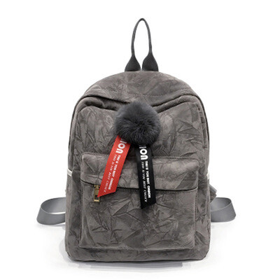 2018 New Korean Version of Womens Backpack Imitation Deer Skin Bag Hair Ball Pendant Sanding Backpack Lady Leisure Student Bag
2018 New Korean Version of Womens Backpack Imitation Deer Skin Bag Hair Ball Pendant Sanding Backpack Lady Leisure Student Bag