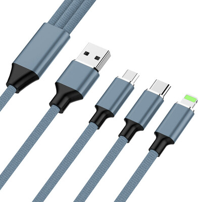 Duo Chi Apple Type-C Android three-in-one fast charge mobile phone charging line iPhone8 X Huawei Samsung millet car multi-function data line 12 m blue gray
Duo Chi Apple Type-C Android three-in-one fast charge mobile phone charging line iPhone8 X Huawei Samsung millet car multi-function data line 12 m blue gray