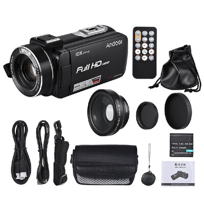 Andoer HDV-Z82 1080P Full HD 24MP Digital Video Camera Camcorder with External Mic Remote Control 3" LCD Touchscreen LED Light Sup
Andoer HDV-Z82 1080P Full HD 24MP Digital Video Camera Camcorder with External Mic Remote Control 3" LCD Touchscreen LED Light Sup