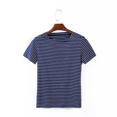 Canvaus Summer New Women Slim Square Collar Horizontal Stripes Stitching Short Sleeve Fashion Simple T-shirt
Canvaus Summer New Women Slim Square Collar Horizontal Stripes Stitching Short Sleeve Fashion Simple T-shirt
