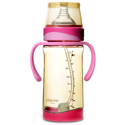 Kiss me kidsme sense of temperature bottle wide caliber PPSU newborn baby bottle with straw handle 240ML red
Kiss me kidsme sense of temperature bottle wide caliber PPSU newborn baby bottle with straw handle 240ML red