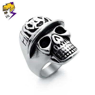Punk Baseball cap Skeleton Biker Rings Men Vintage Silver Color Titanium Steel Steampunk Skull Rings Women Fashion Jewelry
Punk Baseball cap Skeleton Biker Rings Men Vintage Silver Color Titanium Steel Steampunk Skull Rings Women Fashion Jewelry