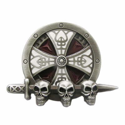 New Vintage Enamel Round Cross Knot W Skull Belt Buckle Gurtelschnalle Boucle de ceinture
New Vintage Enamel Round Cross Knot W Skull Belt Buckle Gurtelschnalle Boucle de ceinture