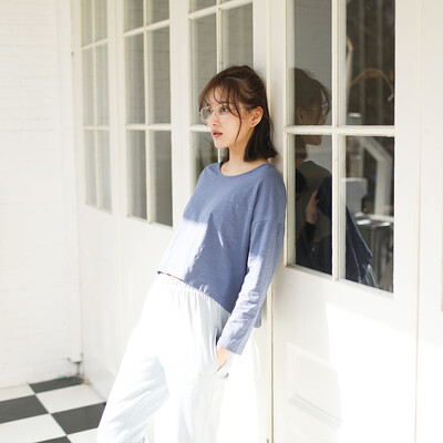 Haizhining 17W49 Pajamas ladies sexy colorful nine-point sleeves long-sleeved trousers cotton home service suit home clothes two-piece gray blue 165
Haizhining 17W49 Pajamas ladies sexy colorful nine-point sleeves long-sleeved trousers cotton home service suit home clothes two-piece gray blue 165