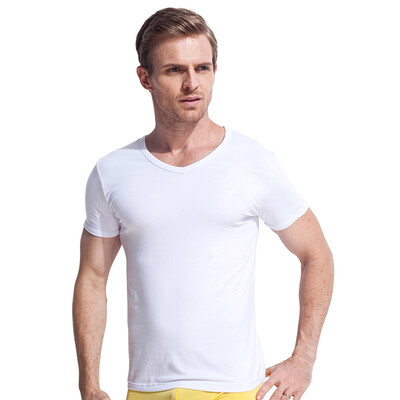 Seven wolves men short sleeve T-shirt round neck cotton pure color cotton sweater 98713 white
Seven wolves men short sleeve T-shirt round neck cotton pure color cotton sweater 98713 white