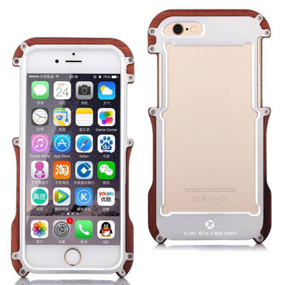 R-JUST Luxury Aluminum Metal Real Natural Wood Hybrid Bumper Case Cover for iPhone 6 6S Plus
R-JUST Luxury Aluminum Metal Real Natural Wood Hybrid Bumper Case Cover for iPhone 6 6S Plus