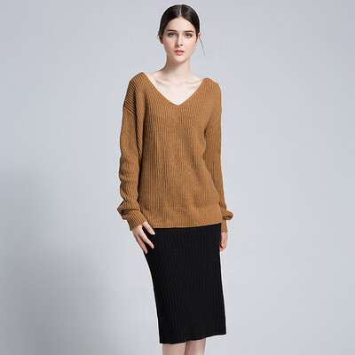 PREISEI Fashion Autumn Winter Women Sexy Open Back Casual Loose Knitted V-Neck Long Sleeve Sweater Pullover Mujer
PREISEI Fashion Autumn Winter Women Sexy Open Back Casual Loose Knitted V-Neck Long Sleeve Sweater Pullover Mujer