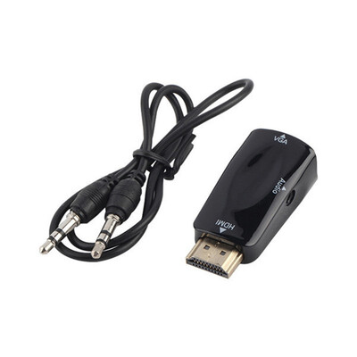 HDMI to VGA Converter With Audio Cable Male to Female Adapter for PC Laptop Tablet Projector
HDMI to VGA Converter With Audio Cable Male to Female Adapter for PC Laptop Tablet Projector