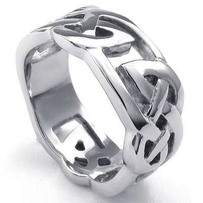 Hpolw Mens Womens Stainless Steel Hollow braided silver Ring, Classic Celtic Knot popular weeding ring,10mm
Hpolw Mens Womens Stainless Steel Hollow braided silver Ring, Classic Celtic Knot popular weeding ring,10mm