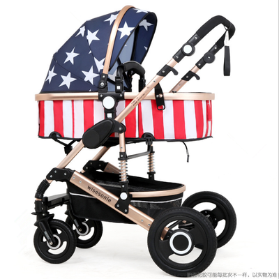 Wisesonle baby stroller high view stroller baby can sit or lie flat on two sides light four-wheel vibration-absorbent trolley Cali
Wisesonle baby stroller high view stroller baby can sit or lie flat on two sides light four-wheel vibration-absorbent trolley Cali