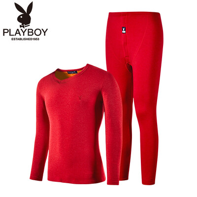 Playboy thermal underwear mens suit plus velvet thick wool V-neck bottoming autumn clothes long pants warm suit male 8316 red
Playboy thermal underwear mens suit plus velvet thick wool V-neck bottoming autumn clothes long pants warm suit male 8316 red