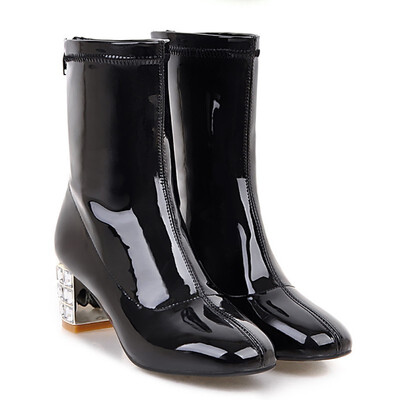 IDIFU Womens Stylish Square Toe Back Zipper Block Medium Heel Synthetic Patent Leather Short Boots Shoes
IDIFU Womens Stylish Square Toe Back Zipper Block Medium Heel Synthetic Patent Leather Short Boots Shoes