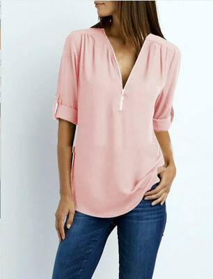 Plus Size XS-5XL Women Sexy Deep V Neck Chiffon Zipper Shirt Ladies Fashion Casual Long Sleeves Tops Loose Long Shirt Blouse
Plus Size XS-5XL Women Sexy Deep V Neck Chiffon Zipper Shirt Ladies Fashion Casual Long Sleeves Tops Loose Long Shirt Blouse