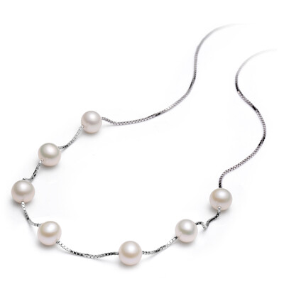 Beijing Run Pearl Allure Love 7-8mm freshwater pearl hanging beads necklace twin heel 40cm white
Beijing Run Pearl Allure Love 7-8mm freshwater pearl hanging beads necklace twin heel 40cm white