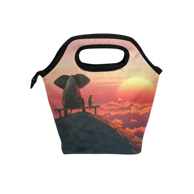 Elephant Sunrise Lunch Bag Tote Travel Picnic Insulated Handbags Portable Zipper Lunch Bag Box
Elephant Sunrise Lunch Bag Tote Travel Picnic Insulated Handbags Portable Zipper Lunch Bag Box