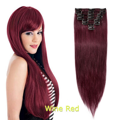 40-60cm 8pcsset 1618202224" 100 human Hair Extensions Natural Straight Clip In Hair Extentions Soft Reusable
40-60cm 8pcsset 1618202224" 100 human Hair Extensions Natural Straight Clip In Hair Extentions Soft Reusable