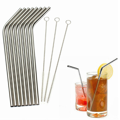 Brand New Useful Eco Friendly 8Pcs Stainless Steel Metal Drinking Straw Reusable Straws 3 Brush Set
Brand New Useful Eco Friendly 8Pcs Stainless Steel Metal Drinking Straw Reusable Straws 3 Brush Set