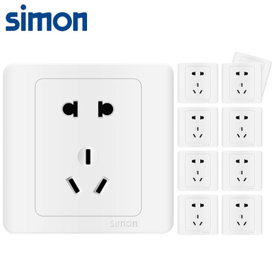 SIMON Switch socket panel C3 series five-hole socket ten only type 86 panel snow mountain white C31084
SIMON Switch socket panel C3 series five-hole socket ten only type 86 panel snow mountain white C31084