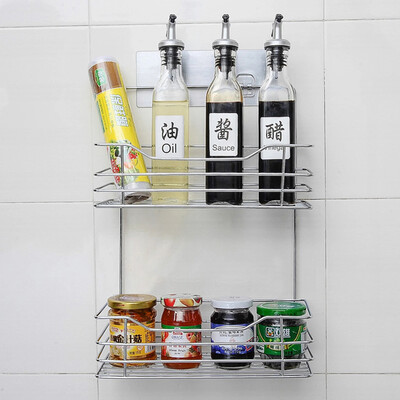 Bingyou strong seamless stickers removable bathroom double shelf kitchen storage basket stainless steel bathroom shelf
Bingyou strong seamless stickers removable bathroom double shelf kitchen storage basket stainless steel bathroom shelf