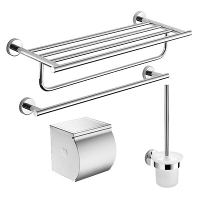 Anwar ANNWA kitchen&bathroom pendant four-piece SUS304 stainless steel towel bar towel rack toilet brush tissue box set N17GJ6-4
Anwar ANNWA kitchen&bathroom pendant four-piece SUS304 stainless steel towel bar towel rack toilet brush tissue box set N17GJ6-4