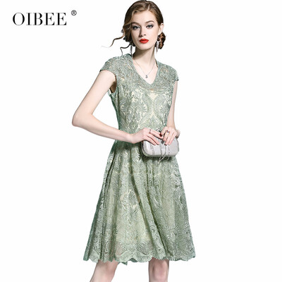 OIBEE2018 summer new ladies wind dress summer V-neck large swing long lace dress skirt
OIBEE2018 summer new ladies wind dress summer V-neck large swing long lace dress skirt