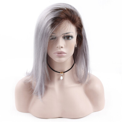 HCDIVA Ombre Brazilian Wigs T1bGrey Bob Wig Straight Hair Short Wigs 130 Density 8-14 Inch Free Shipping Dark Roots
HCDIVA Ombre Brazilian Wigs T1bGrey Bob Wig Straight Hair Short Wigs 130 Density 8-14 Inch Free Shipping Dark Roots