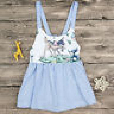 Kids Baby Girl Animal Print Stripe Sling Blue Dress Party Skirts Outfits Summer 
Kids Baby Girl Animal Print Stripe Sling Blue Dress Party Skirts Outfits Summer