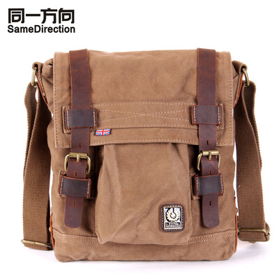 Tsd Mens Canvas Leather Messenger Bag Vintage Canvas Shoulder bag Field Bag leisure canvas bag khaki
Tsd Mens Canvas Leather Messenger Bag Vintage Canvas Shoulder bag Field Bag leisure canvas bag khaki