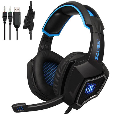 SADES R9 PC Gaming Headsets 35mm Wired Earphone Over Ear Game Headphone with Microphone LED Light Volume Control for PC Laptop PS
SADES R9 PC Gaming Headsets 35mm Wired Earphone Over Ear Game Headphone with Microphone LED Light Volume Control for PC Laptop PS