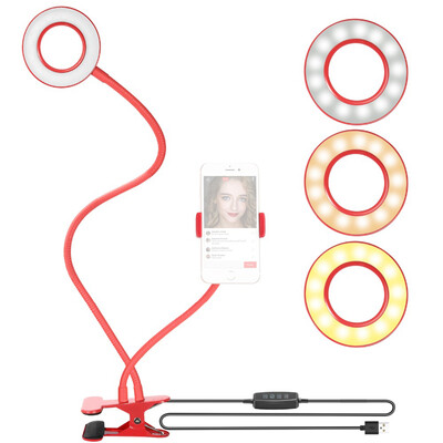Controllable Selfie Ring Light with Clamp Cell Phone Holder for Live Stream Video Chat Flexible Long Arms Lazy Bracket for Easy W
Controllable Selfie Ring Light with Clamp Cell Phone Holder for Live Stream Video Chat Flexible Long Arms Lazy Bracket for Easy W