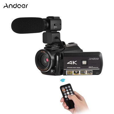 Andoer AC3 4K UHD 24MP Digital Video Camera Camcorder DV Recorder 30X Zoom WiFi Connection IR Night Vision 30" LCD Touchscreen wi
Andoer AC3 4K UHD 24MP Digital Video Camera Camcorder DV Recorder 30X Zoom WiFi Connection IR Night Vision 30" LCD Touchscreen wi