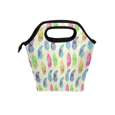 Lunch Tote Bag Colorful Feather Travel Picnic Insulated Lunch Handbags Portable Zipper Lunch Bag Box
Lunch Tote Bag Colorful Feather Travel Picnic Insulated Lunch Handbags Portable Zipper Lunch Bag Box
