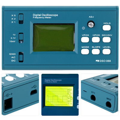 LCD Digital Storage OscilloscopeFrequency Meter DIY Kit with Professional BNC Probe USB Interface DSO 20MSas 3MHz
LCD Digital Storage OscilloscopeFrequency Meter DIY Kit with Professional BNC Probe USB Interface DSO 20MSas 3MHz