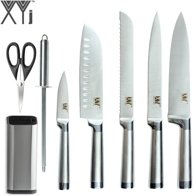 XYj Brand Good Quality Kitchen Stainless Steel Knives 8 inch Knife Stand Sharpening Rod Scissor Cooking Tools
XYj Brand Good Quality Kitchen Stainless Steel Knives 8 inch Knife Stand Sharpening Rod Scissor Cooking Tools