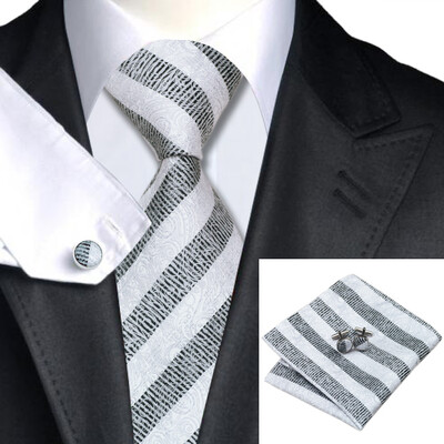 N-0601 Vogue Men Silk Tie Set Gray Stripes Necktie Handkerchief Cufflinks Set Ties For Men Formal Wedding Business wholesale
N-0601 Vogue Men Silk Tie Set Gray Stripes Necktie Handkerchief Cufflinks Set Ties For Men Formal Wedding Business wholesale