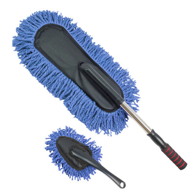 

Хорошая погодная автомобильная восковая щетка 1 + 1 Набор для установки Duster Retractable Microfiber Nano Wax Dragline Mini Dust Clean Nano Wax Brush Clean Brush Blue
