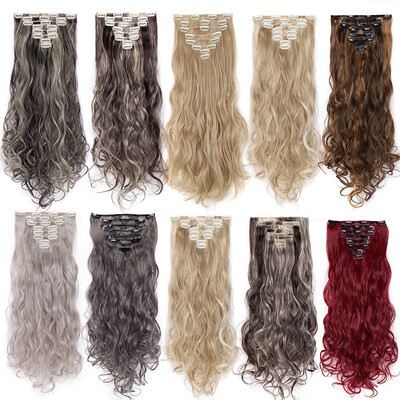 Curly Full Head Clip Synthetic in Hair Extensions 8 Piece 18 Clips Hairpiece Long Wave for Women
Curly Full Head Clip Synthetic in Hair Extensions 8 Piece 18 Clips Hairpiece Long Wave for Women