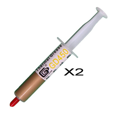GD Brand 2 Pieces GD450 Thermal Paste Grease Silicone Heat Sink Compound Golden Net Weight 15 Grams For CPU Cooler Syringe SY15
GD Brand 2 Pieces GD450 Thermal Paste Grease Silicone Heat Sink Compound Golden Net Weight 15 Grams For CPU Cooler Syringe SY15