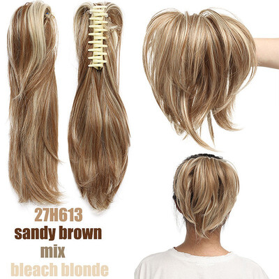 Messy Bendable Claw on Ponytail Hairpiece Clip in Jaw with 3 Bendable Metals Synthetic Straight Fluffy Hair Extension Updo braids
Messy Bendable Claw on Ponytail Hairpiece Clip in Jaw with 3 Bendable Metals Synthetic Straight Fluffy Hair Extension Updo braids