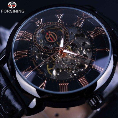 Forsining Men Watches Top Brand Luxury Mechanical Skeleton Watch Black Golden 3D Literal Design Roman Number Black Dial Designer
Forsining Men Watches Top Brand Luxury Mechanical Skeleton Watch Black Golden 3D Literal Design Roman Number Black Dial Designer