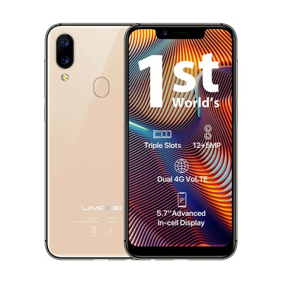 UMIDIGI A3 Pro Mobile Phone Global Band 57-Inch 199 FullScreen 3GB32GB Android 81 12MP Face Unlock Dual 4G Smartphone
UMIDIGI A3 Pro Mobile Phone Global Band 57-Inch 199 FullScreen 3GB32GB Android 81 12MP Face Unlock Dual 4G Smartphone