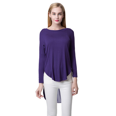 Fashion Women T-Shirt Chiffon Patchwork Asymmetric Hem O-Neck Batwing Sleeve Loose Top BlackWhitePurple
Fashion Women T-Shirt Chiffon Patchwork Asymmetric Hem O-Neck Batwing Sleeve Loose Top BlackWhitePurple